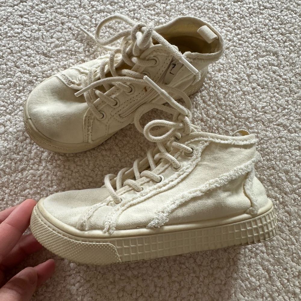 Zara Cream High-Top Sneakers